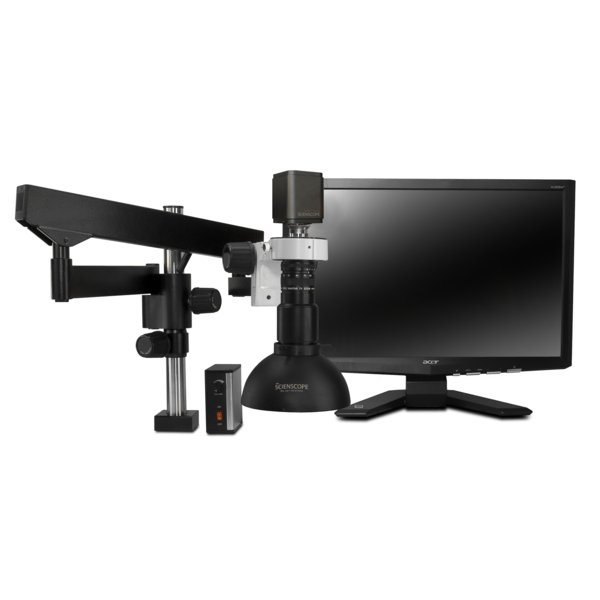Scienscope Auto-Focus Digital Inspection System With Dome LED On Articulating Arm MAC-PK3-DM-AF